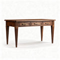 Bureau en bois de noyer avec trois tirroirs dimensions 150 x 75 x 75cm