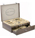 Ménagère 84 couverts Pradel Excellence Ambiance inox coffret 1 tiroir(Argent/Bois)