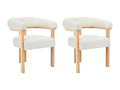 Lot Chaises Avec - Blanc/Naturel clair(Blanc/Naturel clair)