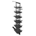 Rangement coulissant colonne 6 paniers pour meuble l.45 cm(Noir)