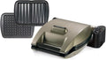 LAGRANGE Gaufrier Premium, 1200W, 2 jeux de plaques inclus (Gaufre  Croque Monsieur), Fabriqué en France, Réversible sur son socle, Cuisson personnalisée, Plaques amovibles, Multifonction, 019422(Argent/Noir)