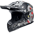 Ovix - Casco de motocross Dirty Voodoo 2025(Noir/Gris/Rouge)