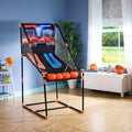 Arcade de Basket-Ball Double Shot avec Lumières LED(Noir/Orange/Bleu)