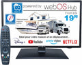 Unispectra ® 19” Smart TV (webOS) avec Télécommande Magique 12v HDR 230v 24v TV TNT et Tuner Sat 3xHDMI 2xUSB. Téléviseurs 12V pour Camping-Cars, caravanes, fourgonnettes, Bateaux(Noir)