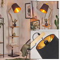 Tukchor Lampadaire Écru(Noir/Bois)
