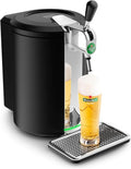 Krups Beertender Machine bière pression, Fûts de 5 L, Marques du groupe Heineken, Témoin lumineux, Température et mousse parfaites, Bière fraîche, Installation facile, Compact noire VB450E10(Noir)