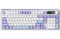 ajazz Mp AZZ-Clavier mécanique sans fil AK980(Violet/Blanc/Bleu)