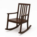 Rocking-chair en bois brun(Brun)