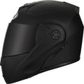 Casque de Moto Mat Noir - Double Visière Rabattable, Intégral, Casque motos homme, Casque motos, Homologué pour Homme(Noir Mat)