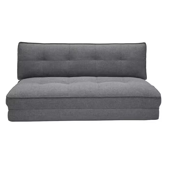 Chauffeuse 2 Places Convertible En Tissu Gris Sally Chauffeuse