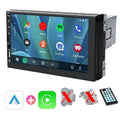 Radio MP5 Voiture CarPlay et AndroidAuto, Autoradio carplay voiture android, Autoradio voiture carplay, Radio voiture bluetooth, Lecteur Multimédia(Noir/Gris)