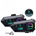 1/2 pièces casque de Moto Bluetooth Interphone casque sans fil Interphone Intercomunicador Moto(Noir)