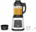 Moulinex Blender chauffant, 1400 W, 10 programmes automatiques, Lames amovibles, Fonction nettoyage en profondeur, Panier vapeur, Perfectmix Cook LM83SD10, Métal(Noir/Argent)